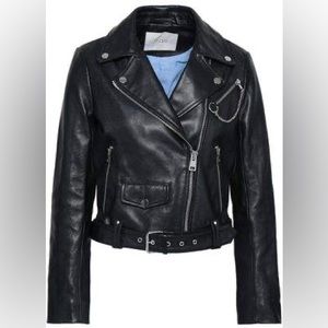 Maje Bassung black leather jacket 36(XS)